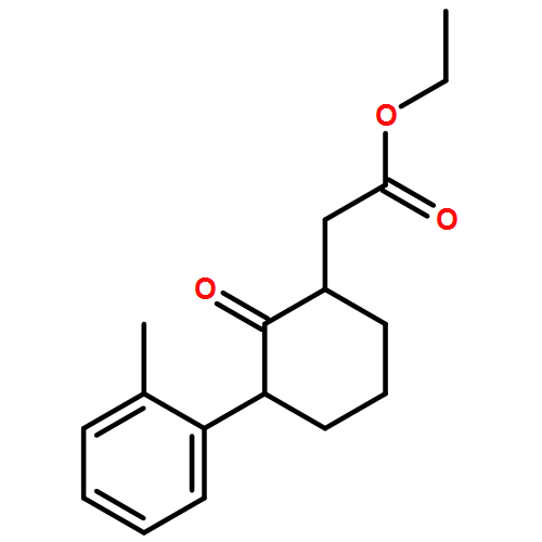 Cyclohexaneacetic acid, 3-(2-methylphenyl)-2-oxo-, ethyl ester, (1R,3S)-rel-