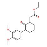 Cyclohexaneacetic acid, 3-(3,4-dimethoxyphenyl)-2-oxo-, ethyl ester, (1R,3S)-rel-