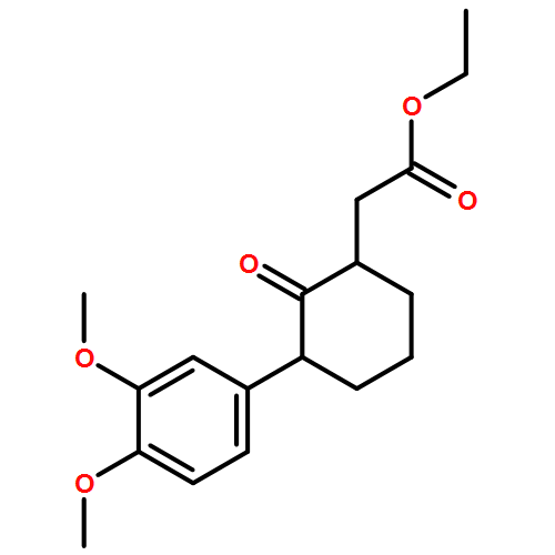 Cyclohexaneacetic acid, 3-(3,4-dimethoxyphenyl)-2-oxo-, ethyl ester, (1R,3S)-rel-