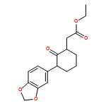 Cyclohexaneacetic acid, 3-(1,3-benzodioxol-5-yl)-2-oxo-, ethyl ester, (1R,3S)-rel-