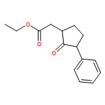 Cyclopentaneacetic acid, 2-oxo-3-phenyl-, ethyl ester, (1R,3S)-rel-