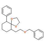 1,4-Dioxaspiro[4.5]decane, 6-phenyl-10-[2-(phenylmethoxy)ethyl]-, (6R,10R)-rel-