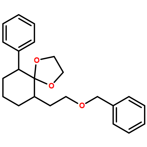 1,4-Dioxaspiro[4.5]decane, 6-phenyl-10-[2-(phenylmethoxy)ethyl]-, (6R,10R)-rel-