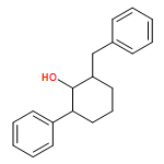 Cyclohexanol, 2-phenyl-6-(phenylmethyl)-, (1S,2S,6R)-