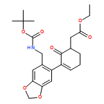 3-Cyclohexene-1-acetic acid, 3-[6-[[[(1,1-dimethylethoxy)carbonyl]amino]methyl]-1,3-benzodioxol-5-yl]-2-oxo-, ethyl ester