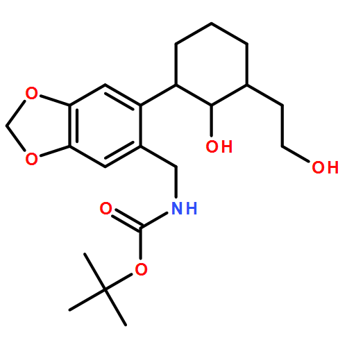 Carbamic acid, N-[[6-[(1S,2S,3R)-2-hydroxy-3-(2-hydroxyethyl)cyclohexyl]-1,3-benzodioxol-5-yl]methyl]-, 1,1-dimethylethyl ester