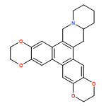 12H-Bis[1,4]dioxino[2',3':2,3;2'',3'':6,7]phenanthro[9,10-b]quinolizine, 2,3,8,9,14,15,16,17,17a,18-decahydro-