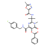 4-Pyrimidinecarboxamide, 5-(benzoyloxy)-N-[(4-fluorophenyl)methyl]-1,6-dihydro-1-methyl-2-[1-methyl-1-[[(5-methyl-1,3,4-oxadiazol-2-yl)carbonyl]amino]ethyl]-6-oxo-