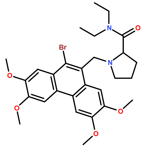 2-Pyrrolidinecarboxamide, 1-[(10-bromo-2,3,6,7-tetramethoxy-9-phenanthrenyl)methyl]-N,N-diethyl-, (2S)-