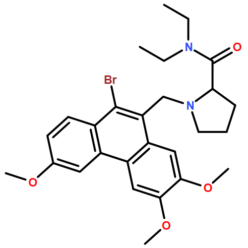 2-Pyrrolidinecarboxamide, 1-[(10-bromo-3,6,7-trimethoxy-9-phenanthrenyl)methyl]-N,N-diethyl-, (2S)-