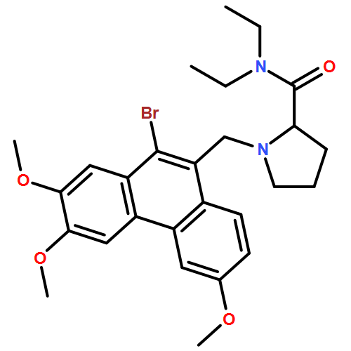 2-Pyrrolidinecarboxamide, 1-[(10-bromo-2,3,6-trimethoxy-9-phenanthrenyl)methyl]-N,N-diethyl-, (2S)-