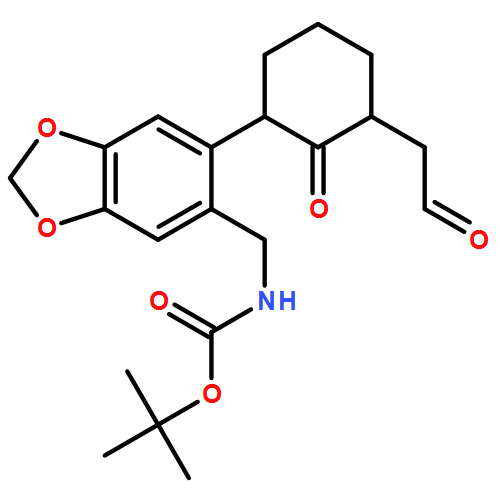 Carbamic acid, N-[[6-[(1S,3R)-2-oxo-3-(2-oxoethyl)cyclohexyl]-1,3-benzodioxol-5-yl]methyl]-, 1,1-dimethylethyl ester