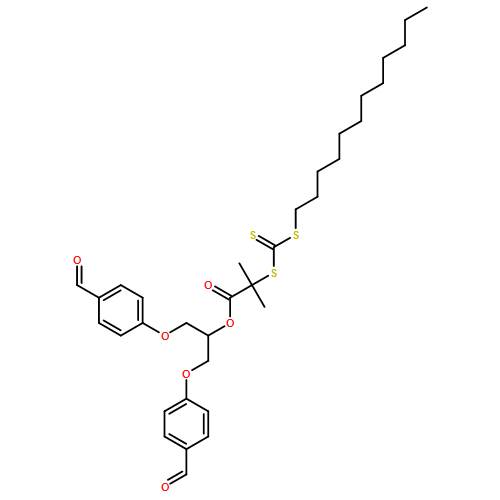 Propanoic acid, 2-[[(dodecylthio)thioxomethyl]thio]-2-methyl-, 2-(4-formylphenoxy)-1-[(4-formylphenoxy)methyl]ethyl ester