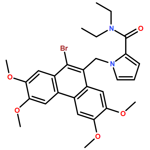 1H-Pyrrole-2-carboxamide, 1-[(10-bromo-2,3,6,7-tetramethoxy-9-phenanthrenyl)methyl]-N,N-diethyl-