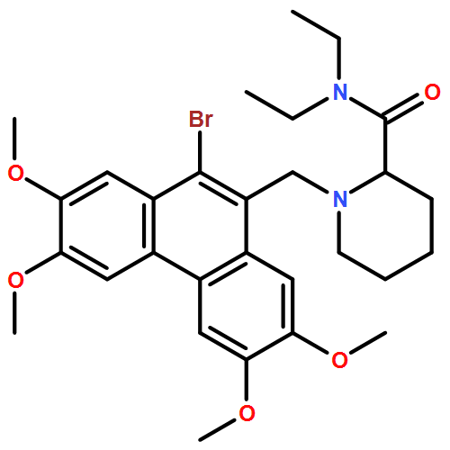 2-Piperidinecarboxamide, 1-[(10-bromo-2,3,6,7-tetramethoxy-9-phenanthrenyl)methyl]-N,N-diethyl-, (2S)-