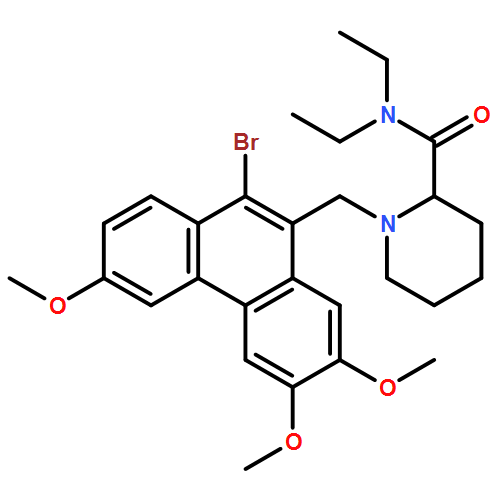 2-Piperidinecarboxamide, 1-[(10-bromo-3,6,7-trimethoxy-9-phenanthrenyl)methyl]-N,N-diethyl-, (2S)-