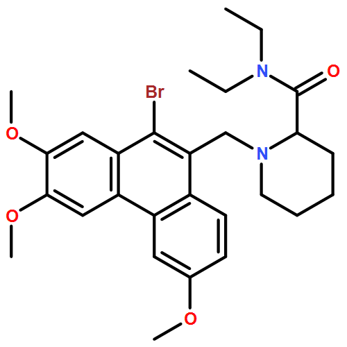 2-Piperidinecarboxamide, 1-[(10-bromo-2,3,6-trimethoxy-9-phenanthrenyl)methyl]-N,N-diethyl-, (2S)-