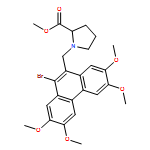 L-Proline, 1-[(10-bromo-2,3,6,7-tetramethoxy-9-phenanthrenyl)methyl]-, methyl ester