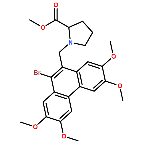 L-Proline, 1-[(10-bromo-2,3,6,7-tetramethoxy-9-phenanthrenyl)methyl]-, methyl ester