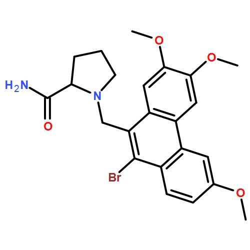 2-Pyrrolidinecarboxamide, 1-[(10-bromo-3,6,7-trimethoxy-9-phenanthrenyl)methyl]-, (2S)-