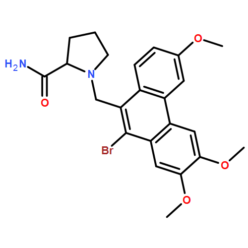 2-Pyrrolidinecarboxamide, 1-[(10-bromo-2,3,6-trimethoxy-9-phenanthrenyl)methyl]-, (2S)-