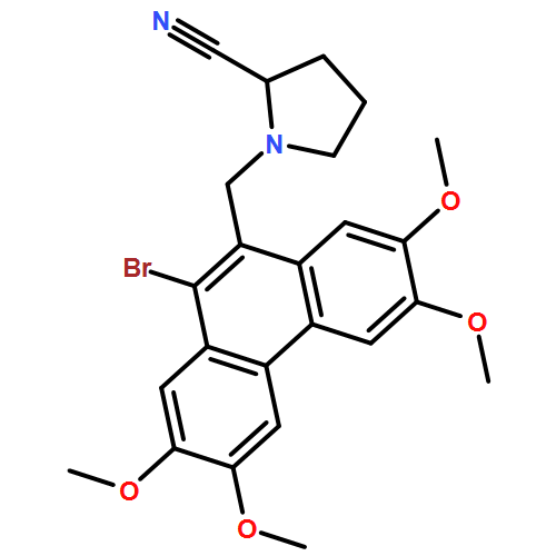 2-Pyrrolidinecarbonitrile, 1-[(10-bromo-2,3,6,7-tetramethoxy-9-phenanthrenyl)methyl]-, (2S)-