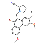 2-Pyrrolidinecarbonitrile, 1-[(10-bromo-3,6,7-trimethoxy-9-phenanthrenyl)methyl]-, (2S)-