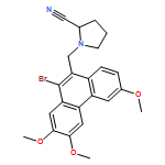 2-Pyrrolidinecarbonitrile, 1-[(10-bromo-2,3,6-trimethoxy-9-phenanthrenyl)methyl]-, (2S)-