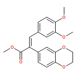 1,4-Benzodioxin-6-acetic acid, α-[(3,4-dimethoxyphenyl)methylene]-2,3-dihydro-, methyl ester, (αE)-