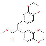 1,4-Benzodioxin-6-acetic acid, α-[(2,3-dihydro-1,4-benzodioxin-6-yl)methylene]-2,3-dihydro-, methyl ester, (αE)-