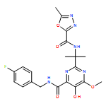 4-Pyrimidinecarboxamide, N-[(4-fluorophenyl)methyl]-5-hydroxy-6-methoxy-2-[1-methyl-1-[[(5-methyl-1,3,4-oxadiazol-2-yl)carbonyl]amino]ethyl]-