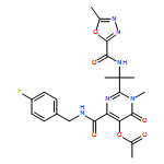 4-Pyrimidinecarboxamide, 5-(acetyloxy)-N-[(4-fluorophenyl)methyl]-1,6-dihydro-1-methyl-2-[1-methyl-1-[[(5-methyl-1,3,4-oxadiazol-2-yl)carbonyl]amino]ethyl]-6-oxo-