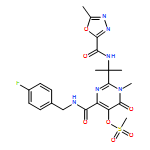 4-Pyrimidinecarboxamide, N-[(4-fluorophenyl)methyl]-1,6-dihydro-1-methyl-2-[1-methyl-1-[[(5-methyl-1,3,4-oxadiazol-2-yl)carbonyl]amino]ethyl]-5-[(methylsulfonyl)oxy]-6-oxo-