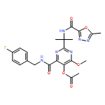 4-Pyrimidinecarboxamide, 5-(acetyloxy)-N-[(4-fluorophenyl)methyl]-6-methoxy-2-[1-methyl-1-[[(5-methyl-1,3,4-oxadiazol-2-yl)carbonyl]amino]ethyl]-