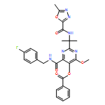 4-Pyrimidinecarboxamide, 5-(benzoyloxy)-N-[(4-fluorophenyl)methyl]-6-methoxy-2-[1-methyl-1-[[(5-methyl-1,3,4-oxadiazol-2-yl)carbonyl]amino]ethyl]-