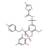 Benzenesulfonic acid, 2,4,6-trimethyl-, 4-[[[(4-fluorophenyl)methyl]amino]carbonyl]-6-methoxy-2-[1-methyl-1-[[(5-methyl-1,3,4-oxadiazol-2-yl)carbonyl]amino]ethyl]-5-pyrimidinyl ester