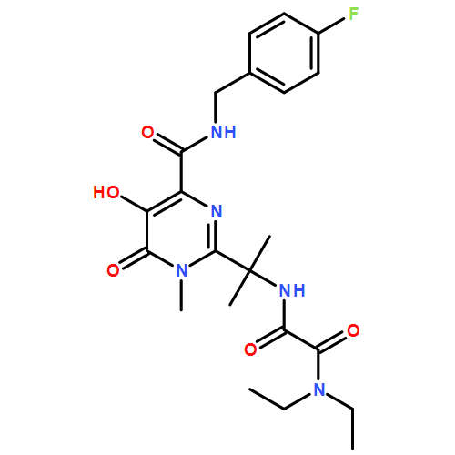 Ethanediamide, N1,N1-diethyl-N2-[1-[4-[[[(4-fluorophenyl)methyl]amino]carbonyl]-1,6-dihydro-5-hydroxy-1-methyl-6-oxo-2-pyrimidinyl]-1-methylethyl]-