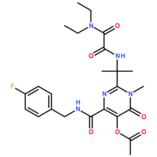 Ethanediamide, N2-[1-[5-(acetyloxy)-4-[[[(4-fluorophenyl)methyl]amino]carbonyl]-1,6-dihydro-1-methyl-6-oxo-2-pyrimidinyl]-1-methylethyl]-N1,N1-diethyl-