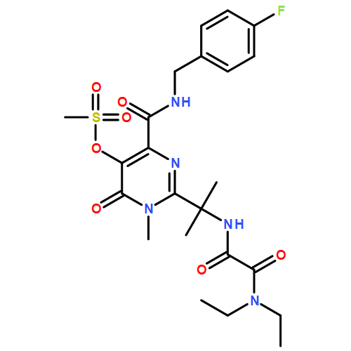 Ethanediamide, N1,N1-diethyl-N2-[1-[4-[[[(4-fluorophenyl)methyl]amino]carbonyl]-1,6-dihydro-1-methyl-5-[(methylsulfonyl)oxy]-6-oxo-2-pyrimidinyl]-1-methylethyl]-