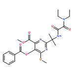 4-Pyrimidinecarboxylic acid, 5-(benzoyloxy)-2-[1-[[2-(diethylamino)-2-oxoacetyl]amino]-1-methylethyl]-6-methoxy-, methyl ester