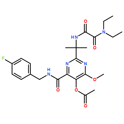 Ethanediamide, N2-[1-[5-(acetyloxy)-4-[[[(4-fluorophenyl)methyl]amino]carbonyl]-6-methoxy-2-pyrimidinyl]-1-methylethyl]-N1,N1-diethyl-