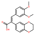 1,4-Benzodioxin-6-acetic acid, α-[(3,4-dimethoxyphenyl)methylene]-2,3-dihydro-, (αE)-