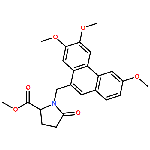 L-Proline, 5-oxo-1-[(3,6,7-trimethoxy-9-phenanthrenyl)methyl]-, methyl ester