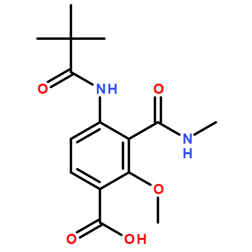 Benzoic acid, 4-[(2,2-dimethyl-1-oxopropyl)amino]-2-methoxy-3-[(methylamino)carbonyl]-