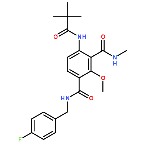 1,3-Benzenedicarboxamide, 4-[(2,2-dimethyl-1-oxopropyl)amino]-N1-[(4-fluorophenyl)methyl]-2-methoxy-N3-methyl-