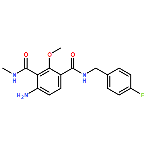 1,3-Benzenedicarboxamide, 4-amino-N1-[(4-fluorophenyl)methyl]-2-methoxy-N3-methyl-