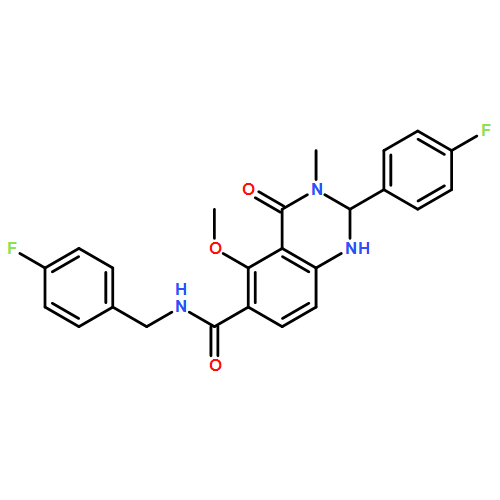 6-Quinazolinecarboxamide, 2-(4-fluorophenyl)-N-[(4-fluorophenyl)methyl]-1,2,3,4-tetrahydro-5-methoxy-3-methyl-4-oxo-