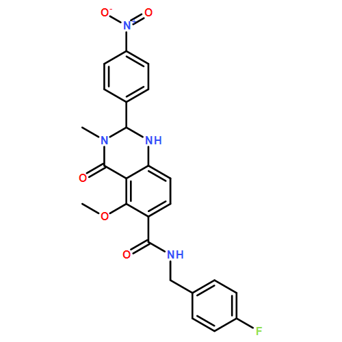 6-Quinazolinecarboxamide, N-[(4-fluorophenyl)methyl]-1,2,3,4-tetrahydro-5-methoxy-3-methyl-2-(4-nitrophenyl)-4-oxo-