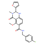 6-Quinazolinecarboxamide, N-[(4-fluorophenyl)methyl]-2-(2-furanyl)-1,2,3,4-tetrahydro-5-methoxy-3-methyl-4-oxo-