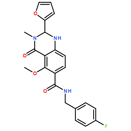 6-Quinazolinecarboxamide, N-[(4-fluorophenyl)methyl]-2-(2-furanyl)-1,2,3,4-tetrahydro-5-methoxy-3-methyl-4-oxo-